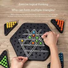 1pc Funny Chain Triangles Board Game, Family Leisure Party Multiplayer Competitive Entertainment, Used For Logic Thinking Practice, Birthday, Christmas Gift[Accessories, Packaging Color And Text Random] - View 3