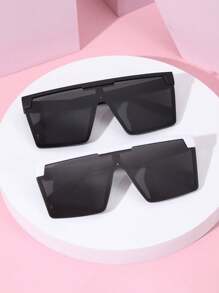 2pcs Rivets Children Glasses, Suitable For Street Style, Daily Wear, And Travel - Multicolor - View 9