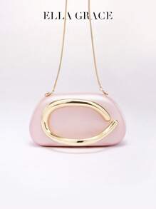 Pearlescent Powder, PU Leather Clutch - Ideal For Valentine's Day, Comfortable And Fashionable, Fashion Handbag, Personalized Gift Option, Accessory 2025, Chic Style For All Occasions, Luxury Feel At Affordable Price, Prom Bag For Party