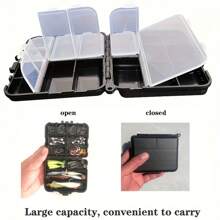 1 قطعة صندوق أدوات صيد متعدد الأقسام ، منظم محمول للطعم والخطافات والطعوم - متعدد الألوان - مشاهدة 12