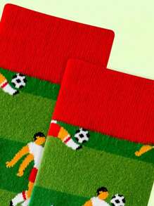 1 par de calcetines deportivos de fútbol para hombres que son energéticos y te mantienen motivado en la oficina