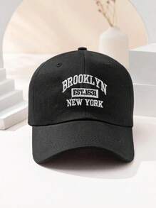 New York Retro Embroidered Baseball Cap - Unisex Soft Top Dad Hat, Breathable & Stylish, Black With White Lettering, Perfect For Casual Wear, Perfect For Thanksgiving - Multicolor - View 2