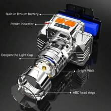 Linterna frontal LED recargable para la cabeza, luz frontal LED súper brillante, resistente al agua, linterna frontal para caza