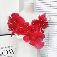 手工刺绣串珠贴花缀饰连衣裙蕾丝花朵服饰配件 - 彩色 - 查看 16