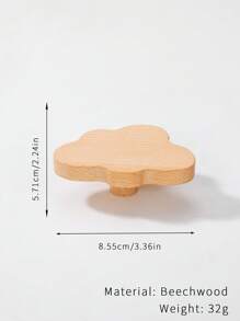 2 Peças Puxadores De Madeira Cartoon, Puxadores Criativos de Armário/Gaveta para Quarto de Crianças, Estilo de Madeira Natural