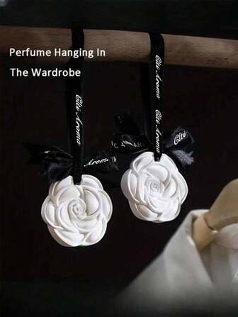 1 件装花卉香薰扩散石，适用于家庭/汽车，带有英国梨和甜白屈菜香味的香味石膏碎片，固体空气清新剂挂饰，适用于橱柜和衣服香薰情人节情人节用品婚礼用品