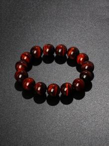 1 szt. Oryginalne bransoletki Lightning Red Tiger Eye dla mężczyzn 6-10 mm Natural Energy Stone Round Beads Bransoletki dla kobiet Soul Jewelry
