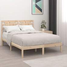 VidaXL Solid Wood Bed Without Mattress 200x200 Cm Pine - 棕色 - 查看 1