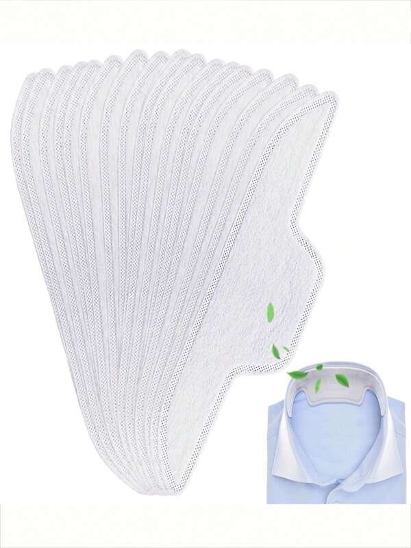 100pcs Shirt Collar Protection Sweat Pads, Women's Disposable Sweat Pads, Large Shirt Collar Protection Tape, Odorless Invisible Lining Anti-Sweat Patches Summer Cooling,Beach,Travel