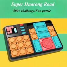 Interactive Sliding Puzzle Game - 500+ Challenges Brain Teaser , 7 Difficulty Levels, Educational Travel Toy With Storage Area, Ideal For Birthday And Christmas Gifts-Without Battery