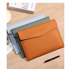 Carpeta de documentos de piel sintética A4, carpeta de archivos comerciales gruesa e impermeable