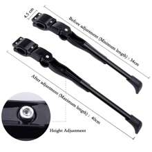 Aluminum Alloy Rear Side Bicycle Stand, Adjustable Bike Kickstand, Bicycle Kick Stand Black - Black - View 4