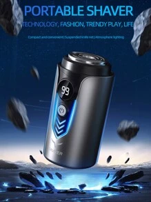 Afeitadora eléctrica para hombres, afeitadora eléctrica resistente al agua, recortadora de barba portátil y de viaje - Multicolor - Ver 3