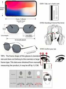 2pcs Women Oval Geometric Copper Full Frame Multicolor Classy Aesthetic Vintage Fashion Eyeglasses Combination For Street-Photography Beach Party Going Out Outfit Fashion Accessories