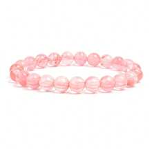 1 件 8 毫米时尚天然石疗愈水晶弹力串珠手链可作为珠宝礼物