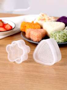 1pc/4pcs DIY Bento Molds, Sushi Molds, Rice And Vegetable Roll Molds, Creative Modeling Molds, Triangle Rice And Vegetable Roll Molds, Heart-Shaped Molds, Plum Shaped Molds, Bear Molds, Bread Molds, Baking Appliances, Kitchen Gadgets - Clear - View 2