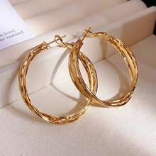 2025 New Round Twist Earrings, Irregular Gold Earrings, Best Gift Choice