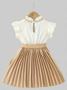 Elegant Princess Dress For Children And Youth - 卡其色 - 查看 2