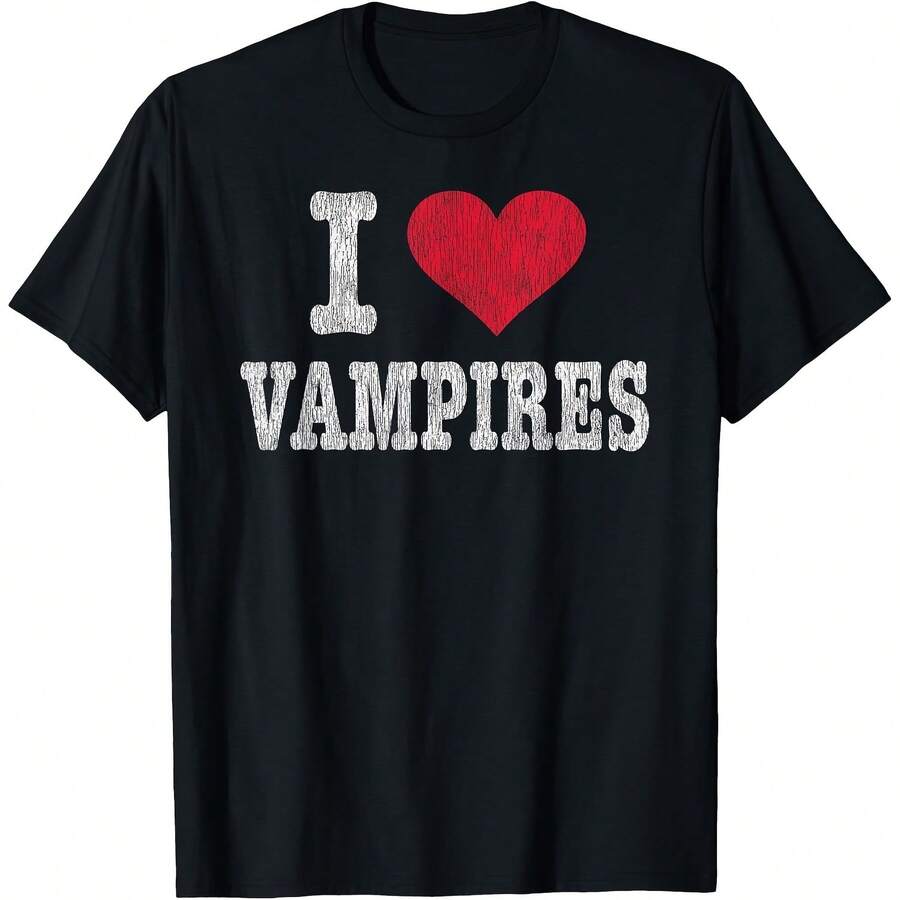 Vintage I Love Vampires T Shirt  Gift T-Shirt