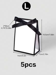 10pcs/5pcs/1pc Minimalist High-End Hepburn Bow Gift Box, Wedding Favours Packaging Bag, White/Black/Pink Tie Scarf Mini Gift Box, Jewelry Gift Box, Suitable For Birthday Party, Wedding Season, Father's Day, Back To School, Teacher's Day, Daily And Holiday Parties