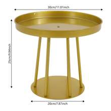 10Pcs Circular Flower Stands, Wedding Flower Stand, Flower Stand For Wedding Home Decor Party Favors Room Decor Bride - Gold 30*25cm - View 2