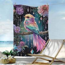 1 Piece Extra Large Beach Towel - Quick Drying, Soft, Lightweight, Sand-Free, Microfiber Material, Cute Bird Design, Ideal Gift For Women And Adults, Suitable For Pool, Travel And Swimming Summer, Holiday