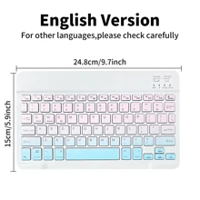 Étui de clavier compatible avec Galaxy Tab et iPad, Redmi Pad Se, avec clavier Bluetooth sans fil détachable (150 mAh) et support pour crayon