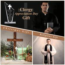 1pc 6.5x3.54 Inch Acrylic Cross Plaque – Pastor Appreciation Gift, Christian Keepsake, Retirement Gift For Men/Women, Church Decor Gifts Birthday Graduation