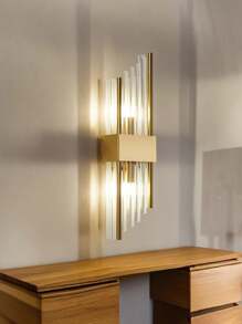 1/2pcs Modern Gold/Black Crystal Indoor Wall Lamp, Stainless Steel Body, G9 Light Source, Suitable For Living Room, Bedroom, Bedside, Home Decoration, LED Outdoor Wall Lamps