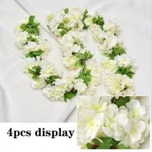 4 piezas de vid artificial de flores de cerezo, corona colgante de flores de seda, decoración del hogar para boda, fiesta, dormitorio, aniversario, cumpleaños, vacaciones, graduación