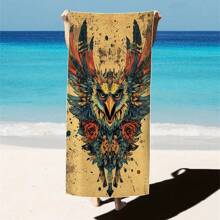 1 Piece Extra Large Beach Towel - Quick Drying, Soft, Lightweight, Sand-Free, Microfiber Material, Cute Bird Design, Ideal Gift For Women And Adults, Suitable For Pool, Travel And Swimming Summer, Holiday