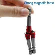 3pcs/5pcs Red Magnetic Head Screwdriver Set - Advanced Anti Slip Design, With Hexagonal Handle, Cross Drill Bit And Electric Compatibility - Essential Toolbox Accessory For Efficient Fastening - Multicolor - View 4