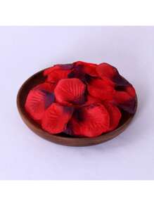 100 片浪漫风格无纺布仿真玫瑰花瓣适用于婚礼装饰和房间布置、情人节/情人节、婚礼装饰、家居装饰、房间装饰 - 紅色-100pcs - 查看 4