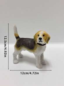 Colección exquisita de estatua de beagle - Textura realista de pelaje y postura natural, adecuada para decoración de oficina/hogar, regalo único para amantes de los animales