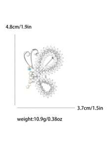 Fashionable Faux Pearl Butterfly Brooch For Women Insect Brooch Dress Suit Pin Accessories Party Banquet Gift - Butterfly - View 8