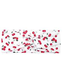 1 Stück/4 Stücke Damen Stirnband für Alltag & Outdoor Sport, Obst Motiv: Zitrone, Wassermelone, Kirsche, bunte Haarzubehör