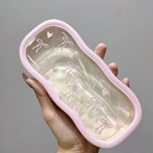 Boîte miroir en forme de nœud d'amour, design de boîte à succion magnétique transparente et résistante à la pression avec nuage. Boîte de rangement rétro pour lunettes de vue et de soleil, parfaite comme cadeau mignon pour anniversaire, révélation de sexe, anniversaire, mariage, fête, cadeau idéal pour collègues, amis et famille, rentrée scolaire