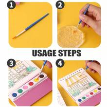 1 Set Watercolor Paper Watercolor Painting Set Watercolor Graffiti Coloring Book Art Painting Book Creative Watercolor Painting Book,Perfect Birthday Gift, Easter Gift, Party Holiday Gift