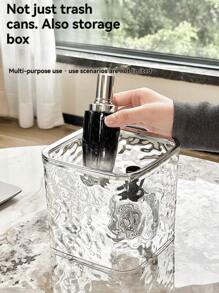 1 件迷你迷人低调卧室咖啡桌顶部迷你垃圾桶带加压创意存储 - 多色 - 查看 4