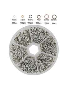 [Conector de colgante fácil de usar] 600 anillos de salto abiertos de acero inoxidable - Conector de colgante de anillo abierto, para hacer joyas DIY, collares, pulseras, suministros para pequeños negocios - , fácil de usar, versátil y duradero