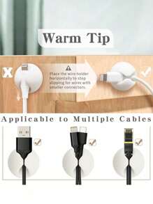 20pcs Round Cable Organizer Management Holder For Office Desk Room Decor Home Decor Fall Decor Bedroom Decor