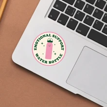Emo Support Logo - Waterproof Vinyl Sticker, Suitable For Cars, Laptops And Water Bottles | Durable Cartoon Design, Easy To Apply - Multicolor - View 5