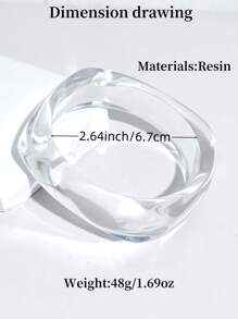 1 件时尚透明性感女士个性化手链，清晰明亮，优雅氛围搭配休闲连衣裙，海滩派对，情人节礼物，妈妈，母亲，母亲节，礼物 - 無色 - 查看 11