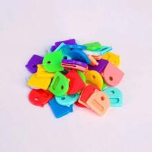 10pcs Keychain Silicone Key Covers, Multi-Color Elastic Key Protector Car Accessories Bag Charm Backpack For School Cute Goth Y2k Christmas Gift - Random Color - View 2