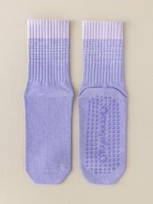 2/5 Paar Damen Kniestrümpfe für Yoga & Sport, rutschfest, feuchtigkeitsableitend, atmungsaktiv für Innenworkouts, Herbst