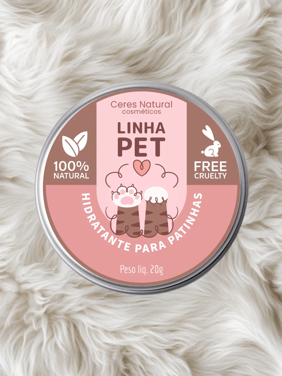 Hidratante para patinhas do gatos e cachorros pink com manteiga de karite
