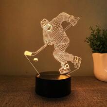 1 件 3D 曲棍球夜灯，创意触控彩色灯，装饰房间氛围灯，运动爱好者礼物，生日礼物
