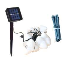Luces solares en forma de seta de 3.5m/8m/12m, Luces solares en cadena tipo hadas para exteriores, Usadas para decoración de jardín, fiesta, paisaje, patio, terraza - Negro - Ver 3