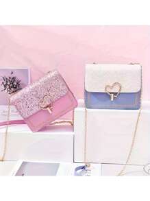 心形包锁（爱心锁、包锁扣、包锁配件），适用于钱包、手提包、单肩包、DIY包包制作、钱包扣件固定、金属包扣锁，用于DIY工艺包包和钱包扣件配件更换 - 彩色 - 查看 7