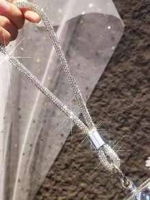 1 Stück Strass Handy Schlüsselband, modischer handlicher Handgelenkhalter, weibliches Handyhülle Dekoanhänger Geschenk für Mutter, Familie, Freunde, Geburtstag, Feiertag Handykette, Handyanhänger - Verschiedenfarbig - Übersicht 8